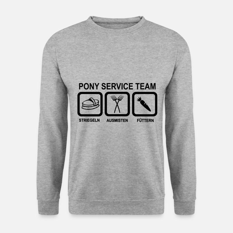 Pony - Unisex Pullover - Weißgrau meliert