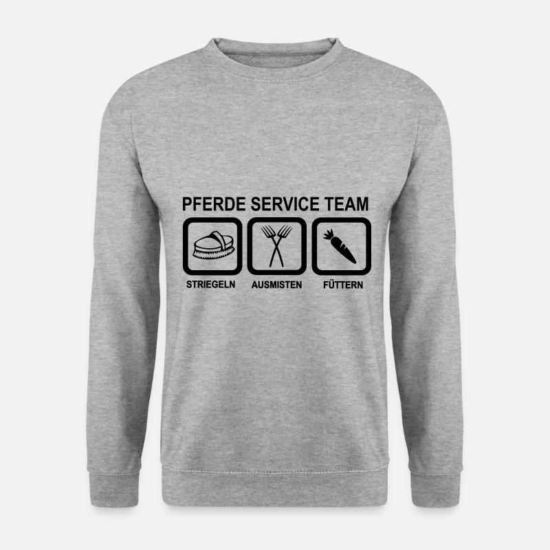 Pferd - Unisex Pullover - Weißgrau meliert