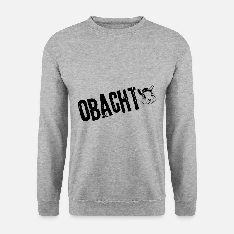 ObachtStyle | Redewendung - Unisex Pullover - Weißgrau meliert