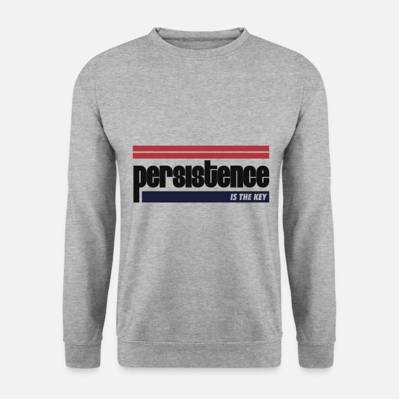 Beharrlichkeit - Unisex Pullover - Weißgrau meliert