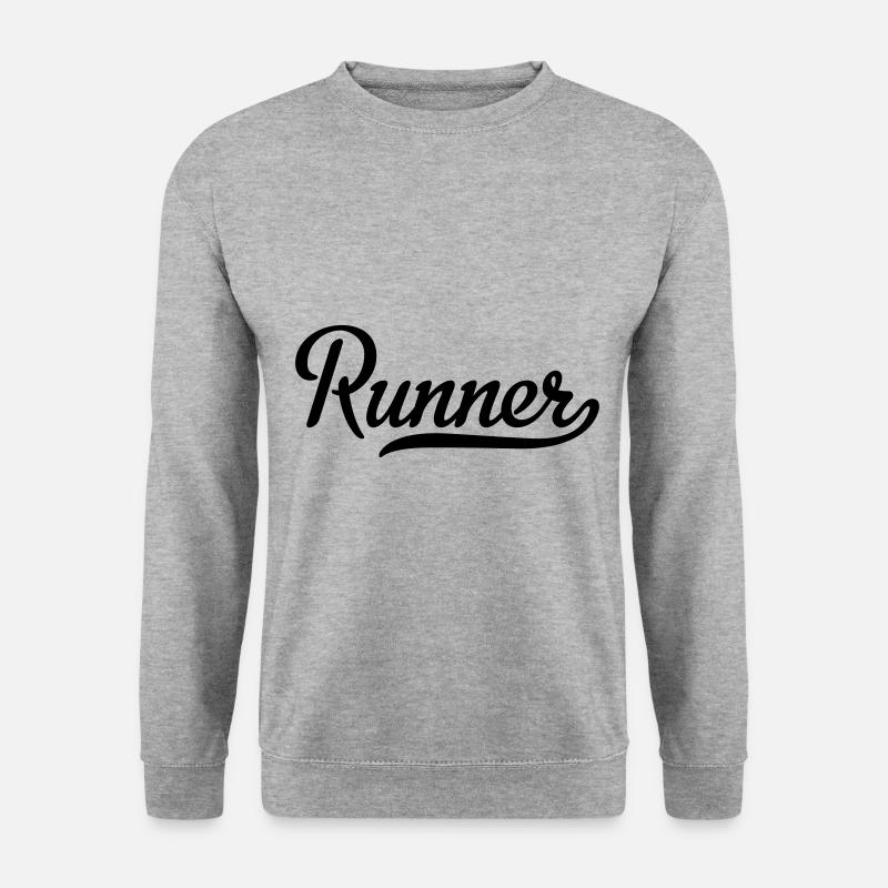 Runner - Unisex Pullover - Weißgrau meliert