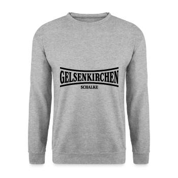 Gelsenkirchen Schalke - Unisex Pullover - Weißgrau meliert - Vorne - Alina (178cm) & Michal (187cm)