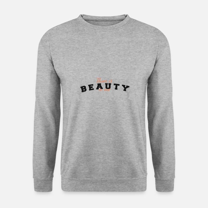 Schönheit - Unisex Pullover - Weißgrau meliert