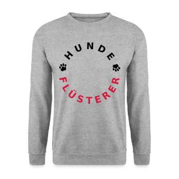Hundeflüsterer 2C - Unisex Pullover - Weißgrau meliert - Vorne - Alina (178cm) & Michal (187cm)