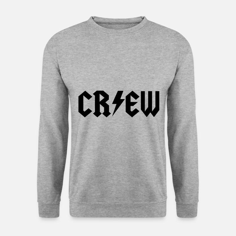 Crew - Unisex Pullover - Weißgrau meliert