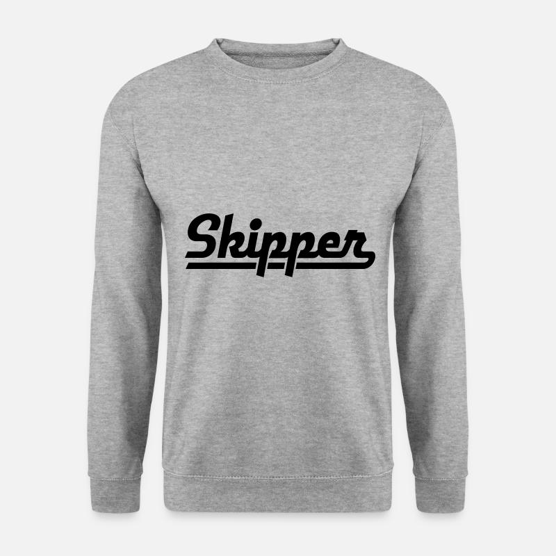 Skipper - Unisex Pullover - Weißgrau meliert