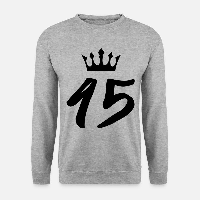 45 Number crown - Unisex Sweatshirt - salt & pepper