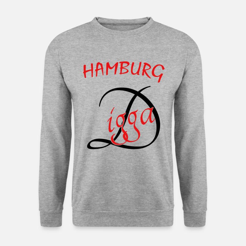 Hamburg Digga - Unisex Pullover - Weißgrau meliert