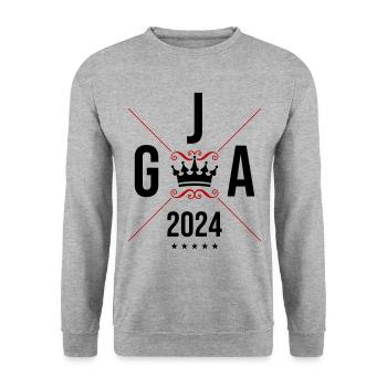 Bachelor party 2024 bachelor party - Unisex Sweatshirt - salt & pepper - Front - Alina (178cm) & Michal (187cm)