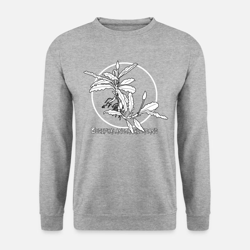 Bucephalandra kedagang - Unisex Pullover - Weißgrau meliert