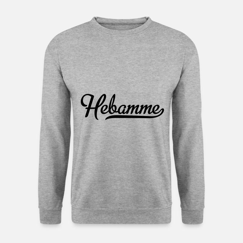 Hebamme - Unisex Pullover - Weißgrau meliert