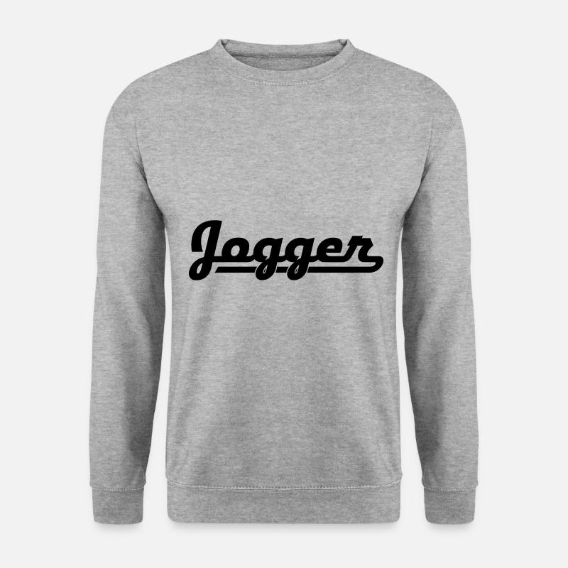 Jogger - Unisex Pullover - Weißgrau meliert