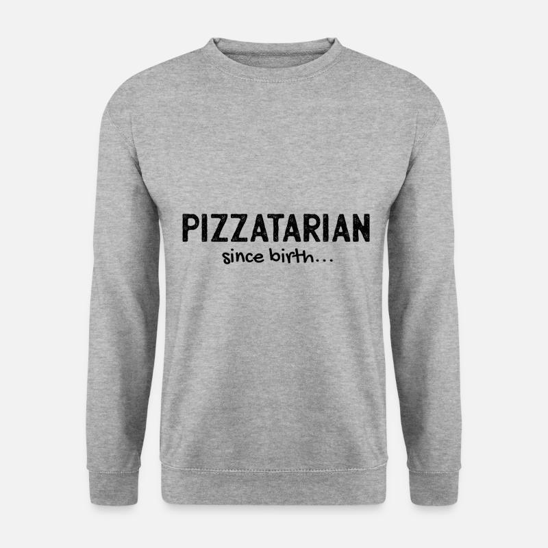 Pizza-Diät - Unisex Pullover - Weißgrau meliert