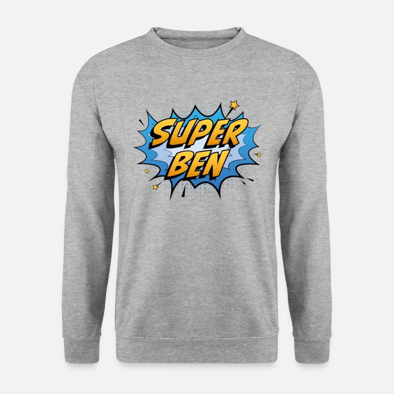 Super Ben - Unisex Pullover - Weißgrau meliert