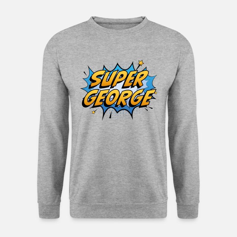 Super George - Unisex Pullover - Weißgrau meliert