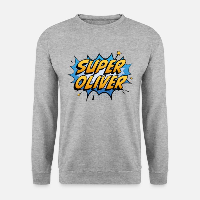Super Oliver - Unisex Pullover - Weißgrau meliert