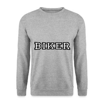 Biker - Sweat-shirt Unisexe - gris chiné - Devant - Alina (178cm) & Michal (187cm)