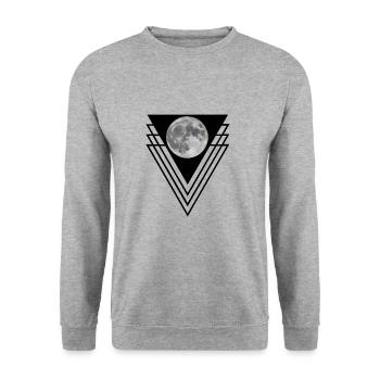 Moon / moon - Unisex Sweatshirt - salt & pepper - Front - Alina (178cm) & Michal (187cm)