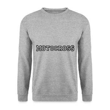 motocross - Unisex Pullover - Weißgrau meliert - Vorne - Alina (178cm) & Michal (187cm)