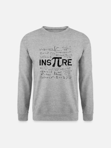 Inspire Mathe - PI - Mathematiker - Unisex Pullover - Weißgrau meliert