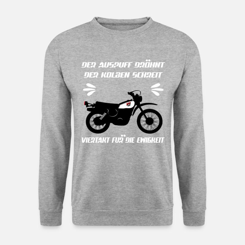 Enduro Motocross XT 500 Motorrad Kult - Unisex Pullover - Weißgrau meliert