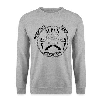 Alpine crossers - Unisex Sweatshirt - salt & pepper - Front - Alina (178cm) & Michal (187cm)