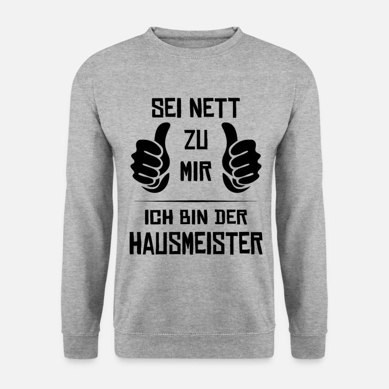 Hausmeister Geschenk - Unisex Pullover - Weißgrau meliert