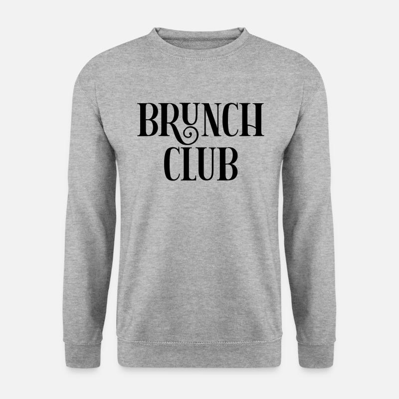 Brunch Club - Unisex Pullover - Weißgrau meliert