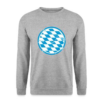 BAVARIA FLAG - BAVARIA - BAYER BLAUWEISS WEISSBLAU - Unisex Sweatshirt - salt & pepper - Front - Alina (178cm) & Michal (187cm)