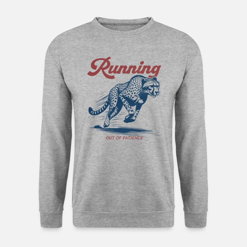 À bout de patience - Guépard - Sweat-shirt Unisexe - gris chiné