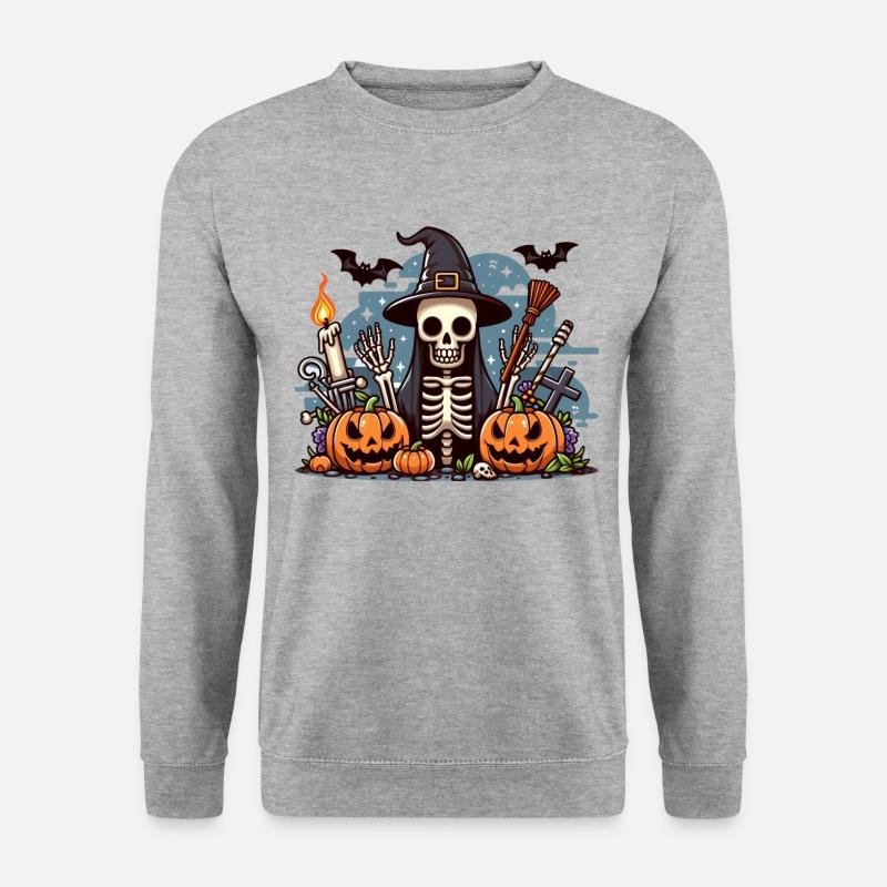 Mr. Bone Spooky Halloween 4 - Unisex Sweatshirt - salt & pepper