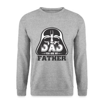 Dad You Are My Father, Happy Father's Day 2019 - Unisex Sweatshirt - salt & pepper - Front - Alina (178cm) & Michal (187cm)