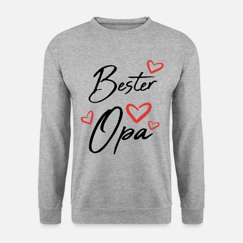 Bester Opa - Unisex Pullover - Weißgrau meliert
