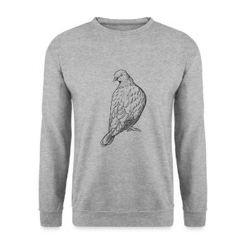 Taube Taubenzüchter Brieftauben Taubenzüchter - Unisex Pullover - Weißgrau meliert - Vorne - Alina (178cm) & Michal (187cm)