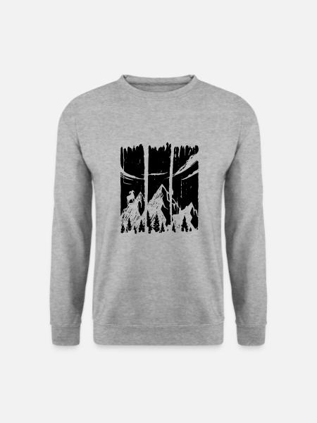 Sternzeichen Steinbock Tierkreiszeichen Ziege - Unisex Pullover - Weißgrau meliert