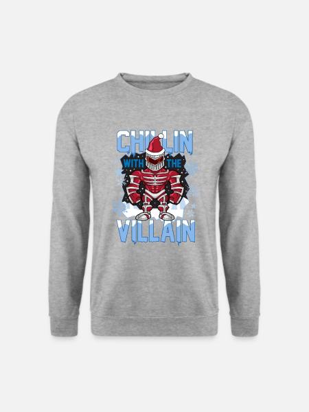 Power Rangers Ugly Christmas Chillin Villain - Unisex Pullover - Weißgrau meliert