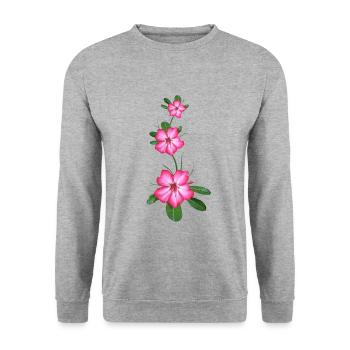 Desert Rose - Flower in Kenya / Africa - Unisex Sweatshirt - salt & pepper - Front - Alina (178cm) & Michal (187cm)