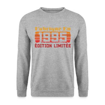 Fabriqué en 1995 - Sweat-shirt Unisexe - gris chiné - Devant - Alina (178cm) & Michal (187cm)