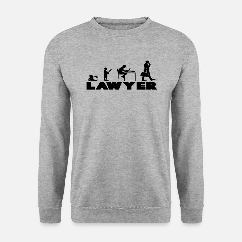 Human Development Lawyer Lawyer Evolution Law - Unisex Sweatshirt - salt & pepper