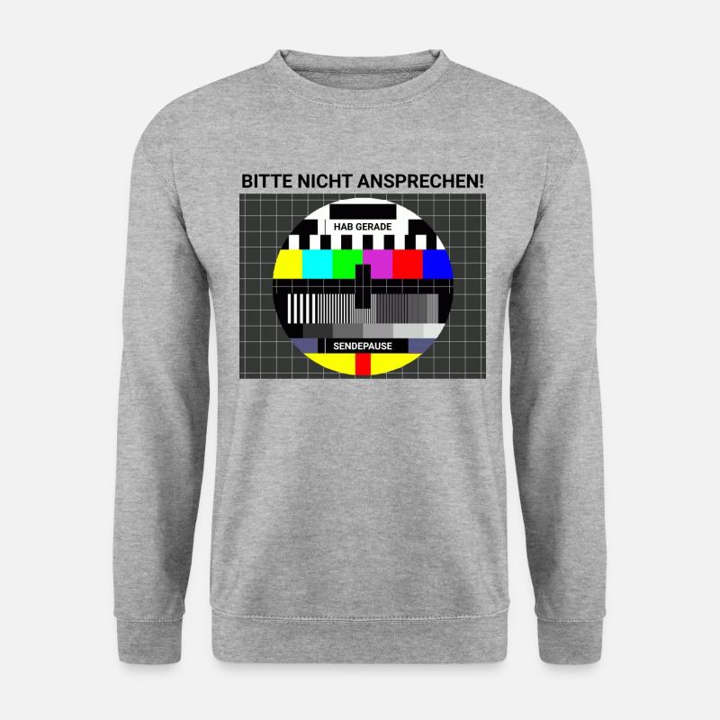 TESTBILD TV - SENDEPAUSE - Unisex Pullover - Weißgrau meliert