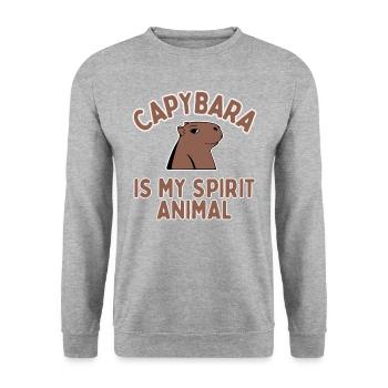 Capybara est mon animal spirituel - Sweat-shirt Unisexe - gris chiné - Devant - Alina (178cm) & Michal (187cm)