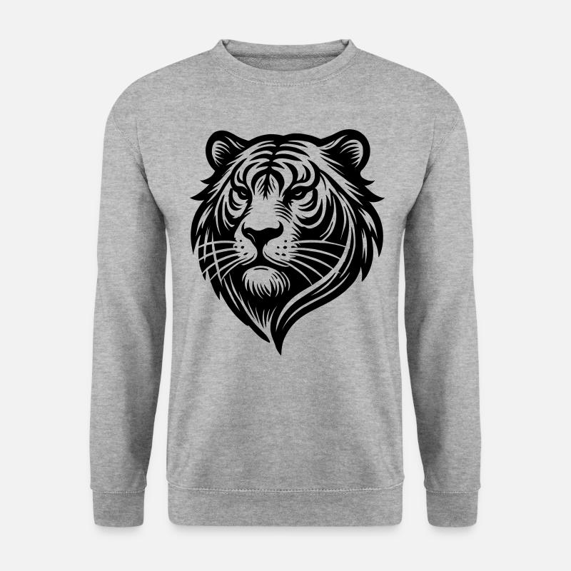 Tiger Head Logo - Unisex Sweatshirt - salt & pepper