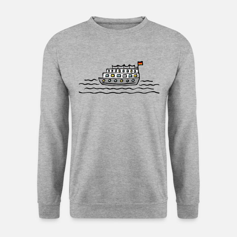 Ship passenger ship Germany flag - Unisex Sweatshirt - salt & pepper