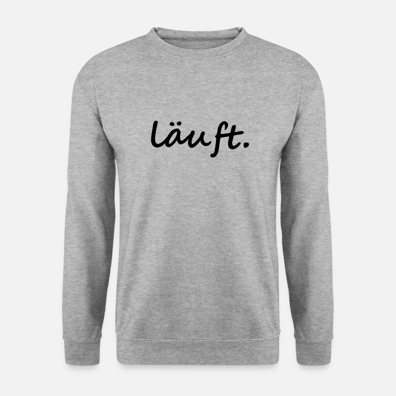 Läuft. - Unisex Pullover - Weißgrau meliert