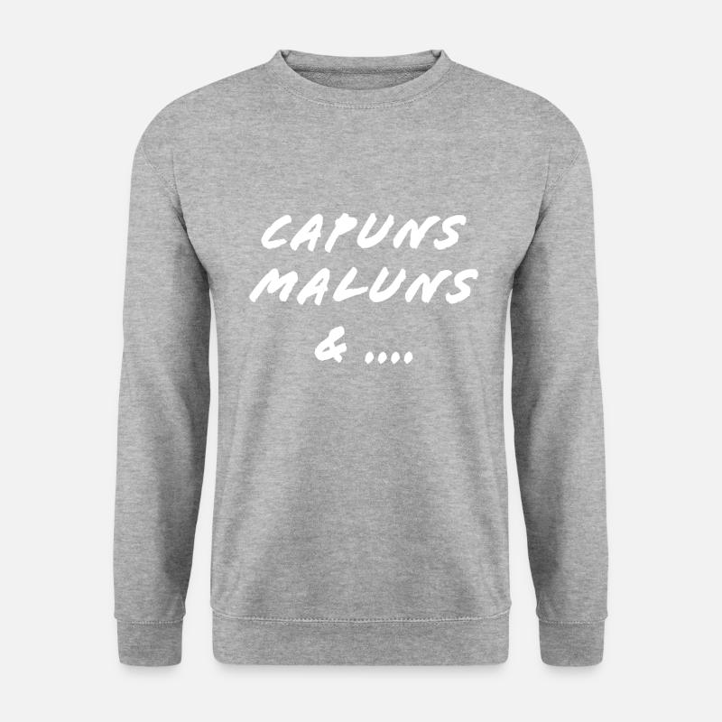 capuns maluns weiss - Unisex Pullover - Weißgrau meliert
