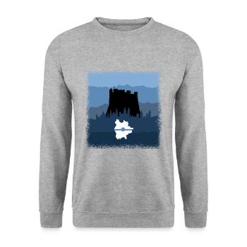 Mystic Sbg - Sweat-shirt Unisexe - gris chiné - Devant - Alina (178cm) & Michal (187cm)