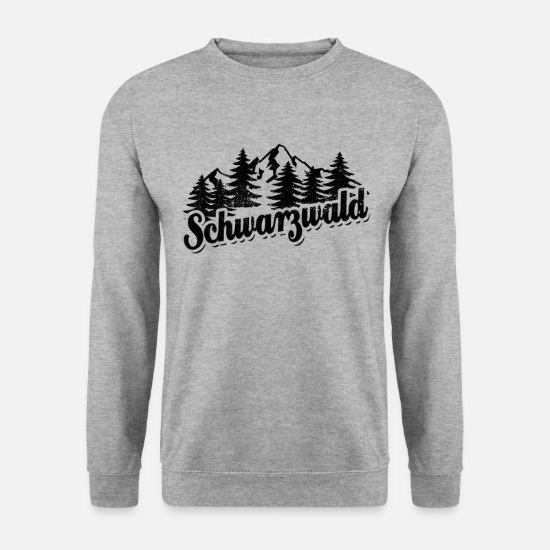 Schwarzwald - Wald und Berge Wandern Erholung - Unisex Pullover - Weißgrau meliert