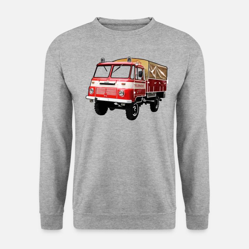 Robur Feuerwehr LO LD - Unisex Pullover - Weißgrau meliert