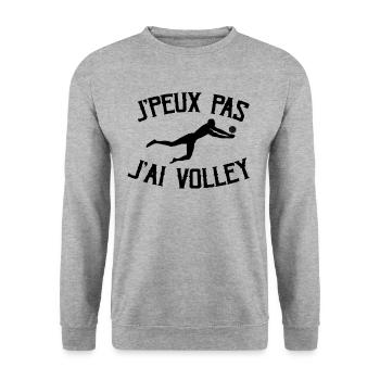 Je Peux Pas J'ai Volley - Sweat-shirt Unisexe - gris chiné - Devant - Alina (178cm) & Michal (187cm)
