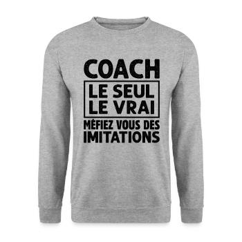 Coach Le Seul Le Vrai - Sweat-shirt Unisexe - gris chiné - Devant - Alina (178cm) & Michal (187cm)